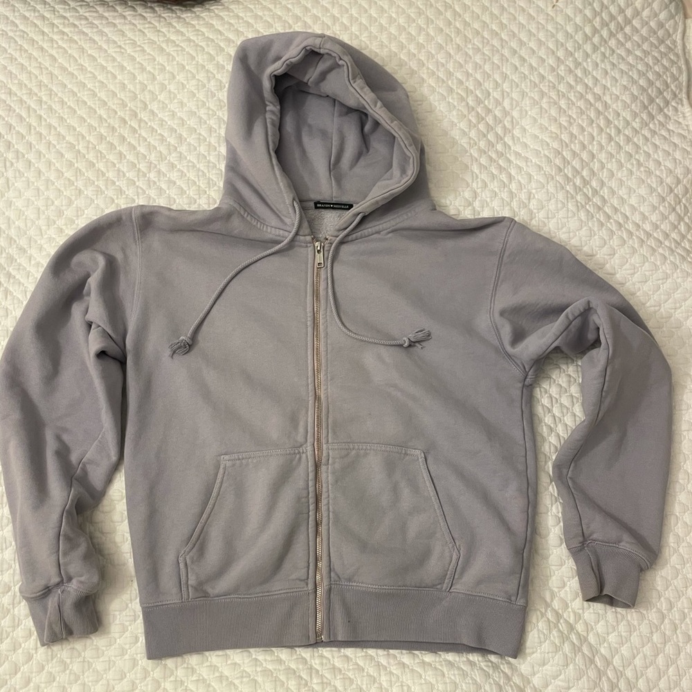 Brandy Melville Light blue john halt full zip hoodie